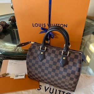 Excellent Louis Vuitton Speedy 25 Damier Ebene